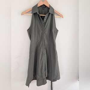 Banana Republic Olive Green Poplin Tank Dress Size 2